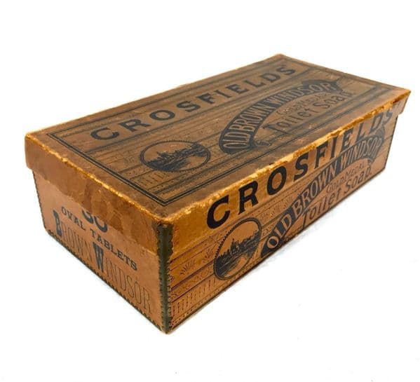 Antique Advertising - Crossfields Old Brown Windsor Soap Shop Display Box Sign
